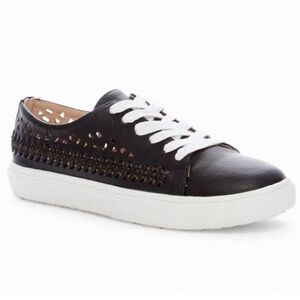 Sam Edelman Raina Laser Cut Leather Y2K Sneakers 9